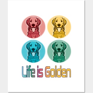 Golden Retriever.  Life is Golden Posters and Art